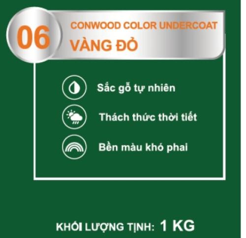 CONWOOD COLOR UNDERCOAT 06 VÀNG ĐỎ 1KG
