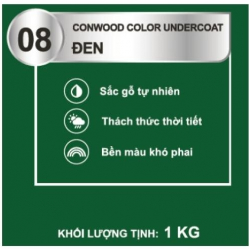 CONWOOD COLOR UNDERCOAT 08 ĐEN 1KG